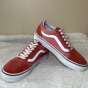 VANS Pink Blush Suede Canvas Sneakers Size 6